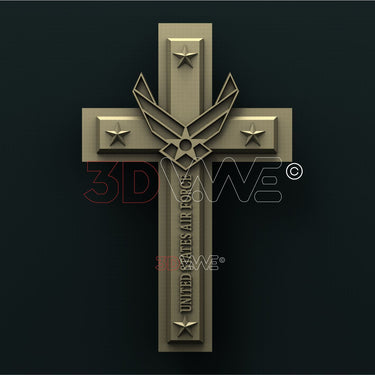 US AIR FORCE CROSS 3D STL 3DWave